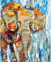 Schilderenopnummers.com® - Schilderen op nummer volwassenen - African Elephant - 50x40 cm - Paint by numbers