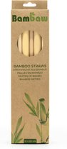 Herbruikbare Bamboe Rietjes | 12 Rietjes X 22cm | Herbruikbaar Rietje | Sterk & Duurzaam | Cocktail Rietje | Biologisch Afbreekbaar & Milieuvriendelijk | Vaatwasserbestendig | Opbe