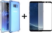 Samsung S8 Hoesje - Samsung Galaxy S8 hoesje shock proof case hoes hoesjes cover transparant - Full Cover - 1x Samsung S8 screenprotector