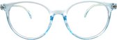 Oculaire | Ålbeak | Blauw | Veraf-bril | -1,00 | Cat-Eye Model| Inclusief brillenkoker en microvezel doek | Geen Leesbril |