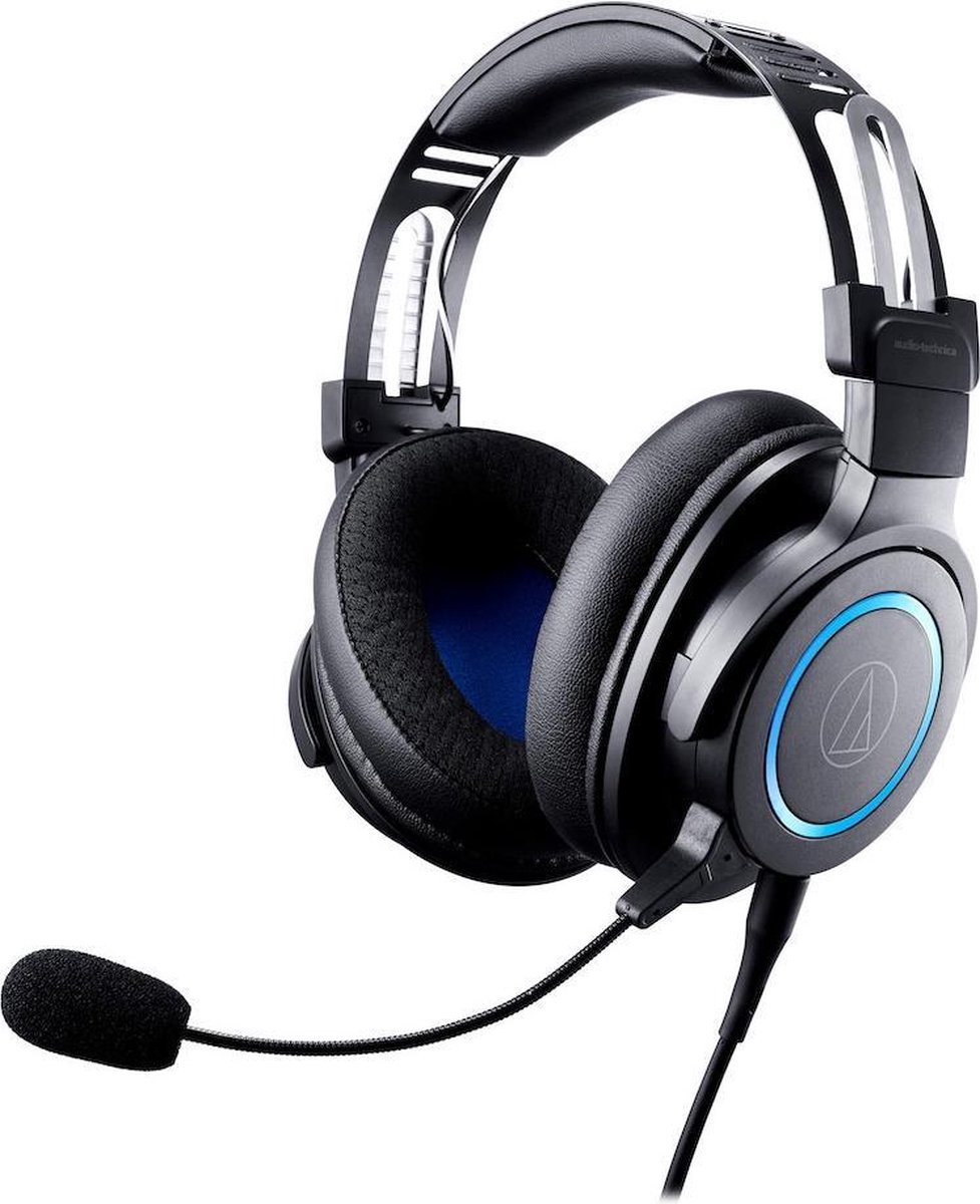 Audio-Technica ATH-G1 hoofdtelefoon/headset Bedraad Hoofdband Gamen Zwart, Blauw