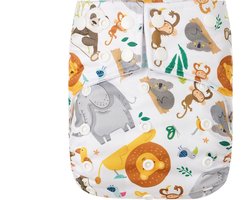 HappyBear - Pocketluier Wilde Dieren | 4-15kg - Onesize - Wasbare luiers - Herbruikbare luiers