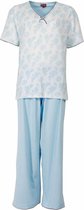 Medaillon Dames Pyjama - Katoen - Blauw - Maat L