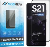 Mobigear Gehard Glas Ultra-Clear Screenprotector voor Samsung Galaxy S21 - Zwart