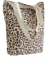 Life Fashion - Canvas shopper - Leopard Beige - Luipaard print - Boodschappentas