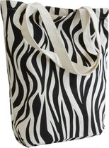 Canvas shopper - Zebraprint - Dierenprint - Boodschappentas - Modeartikel
