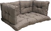 Madison - Loungekussen - Tuinkussen - Zitkussen - Rugkussen - 5-delig - 120 x 80cm - Florance Taupe