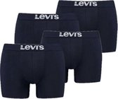 Levi's Solid Basic Boxershort Navy 4-Pack - Levi's Onderbroeken Heren - Multipack - Heren Ondergoed - Maat M