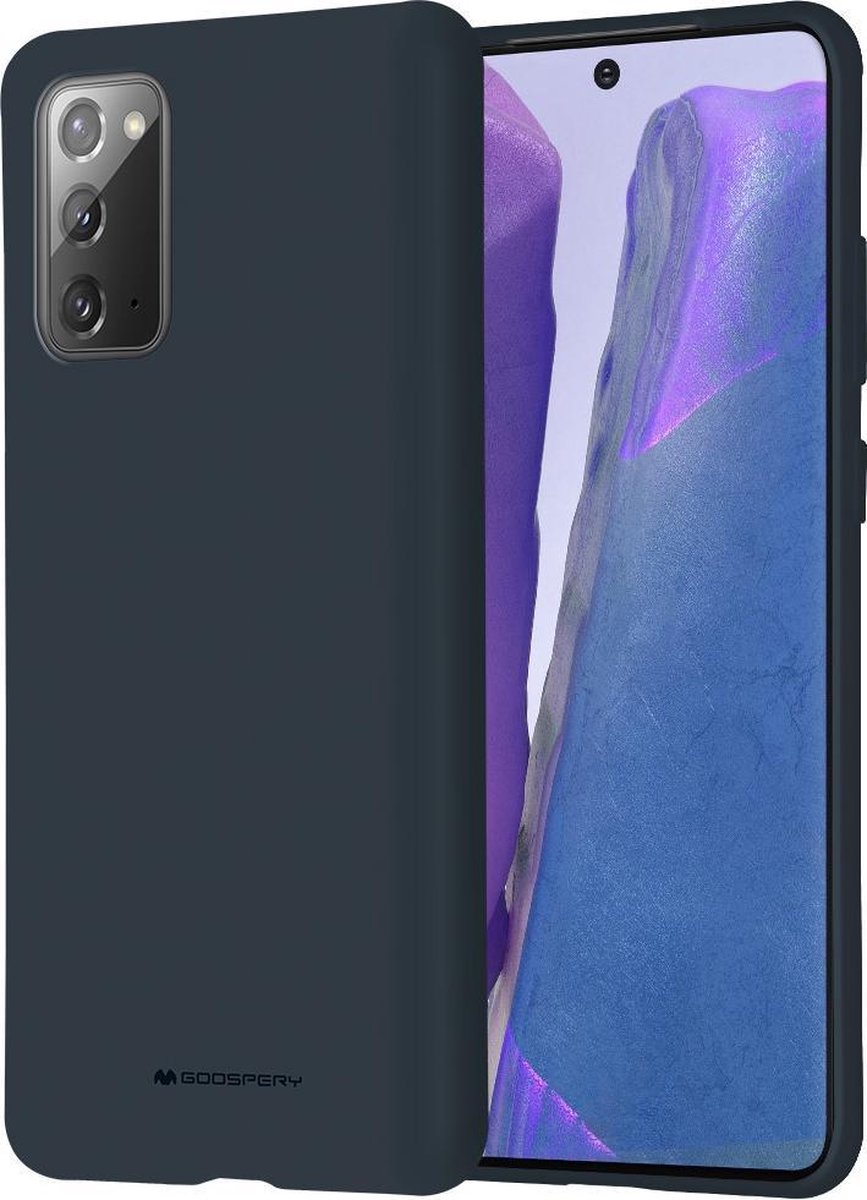 Samsung Galaxy Note 20 Hoesje - Soft Feeling Case - Back Cover - Donker Blauw