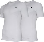 2-Pack Donnay compressie shirt korte mouw - Baselayer - Heren - Maat XL - Wit