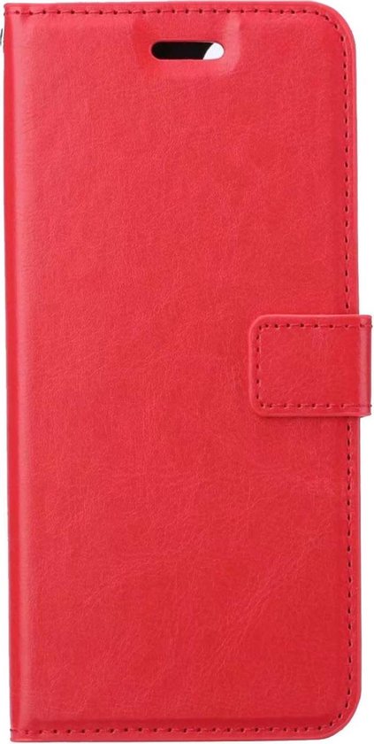 Samsung A72 Case Book Case Avec Protecteur D'écran - Samsung Galaxy A72 Case Wallet Cover - Samsung A72 Case With Screen Protector - Rouge