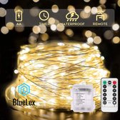 BlueLex® Fairy Lights 2.0 + afstandsbediening - 5 Meter - 50 Led's - Lampjes slinger - Warm wit - Op batterijen