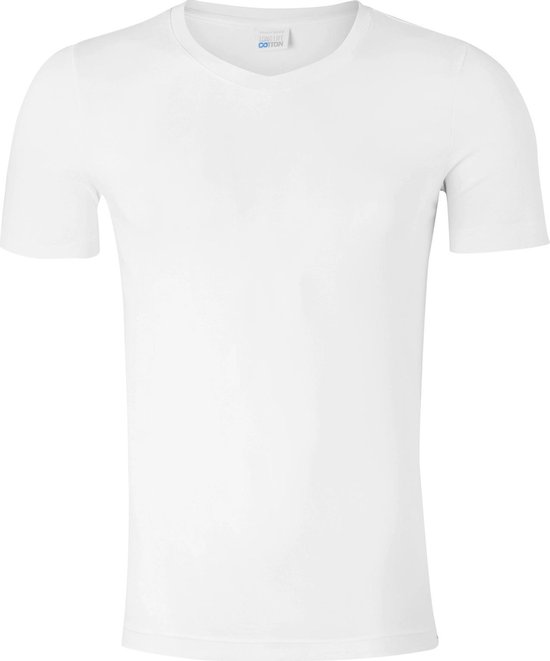 SCHIESSER Long Life Cotton T-shirt (1-pack) - V-hals - wit -  Maat: