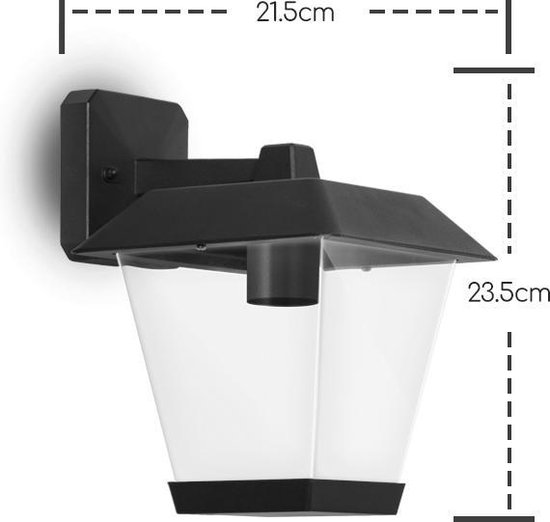 Applique LED - 1x E27 - Style moderne - étanche IP44 - Excl. Source de lumière