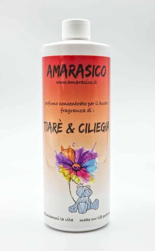 Amarasico Wash Parfum Tiare & Cherry Blossom - 500 ml - Lessive fraîche -  Parfum