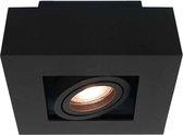Plafondlamp Bosco 1L Zwart - incl. 1x GU10 LED 3,8 W  -Warmglow DIM -  spots verlichting led zwart - opbouwspot led zwart - plafondlamp zwart - spotje led zwart - led lamp zwart