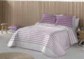 Luxe bed sprei deken RAIDEN malva 250 x 270 met kussenslopen