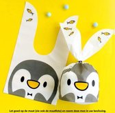 50x Uitdeelzakjes - Pinguin 10 x 17 cm - Plastic Traktatie Kado Zakjes - Snoepzakjes - Koekzakjes - Koekje - Cookie Bags - Kinderverjaardag - Penguin