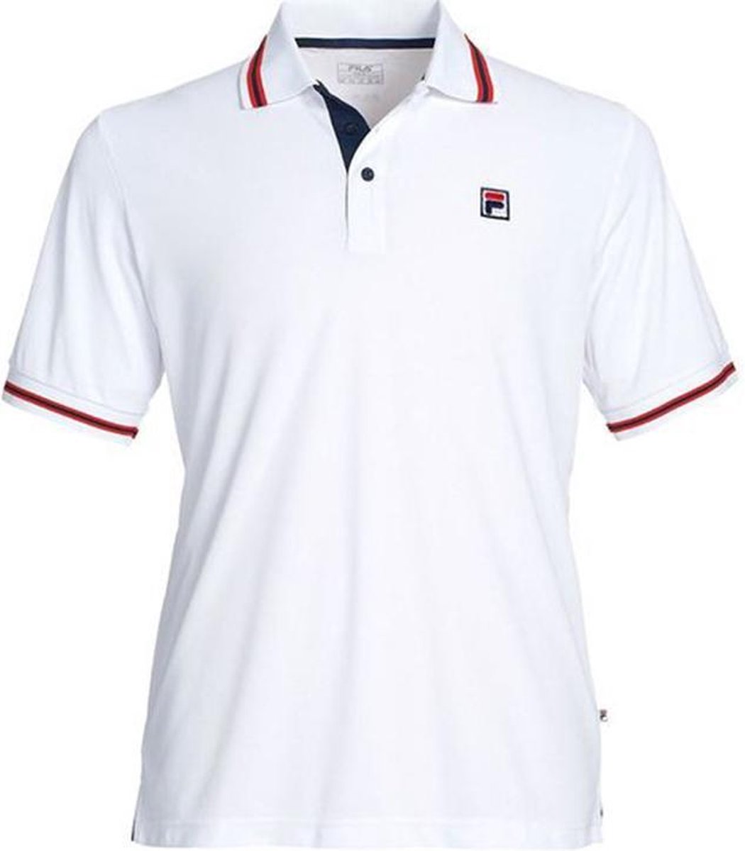 Fila Polo Tennis Tennispolo Button Piro Heren Wit
