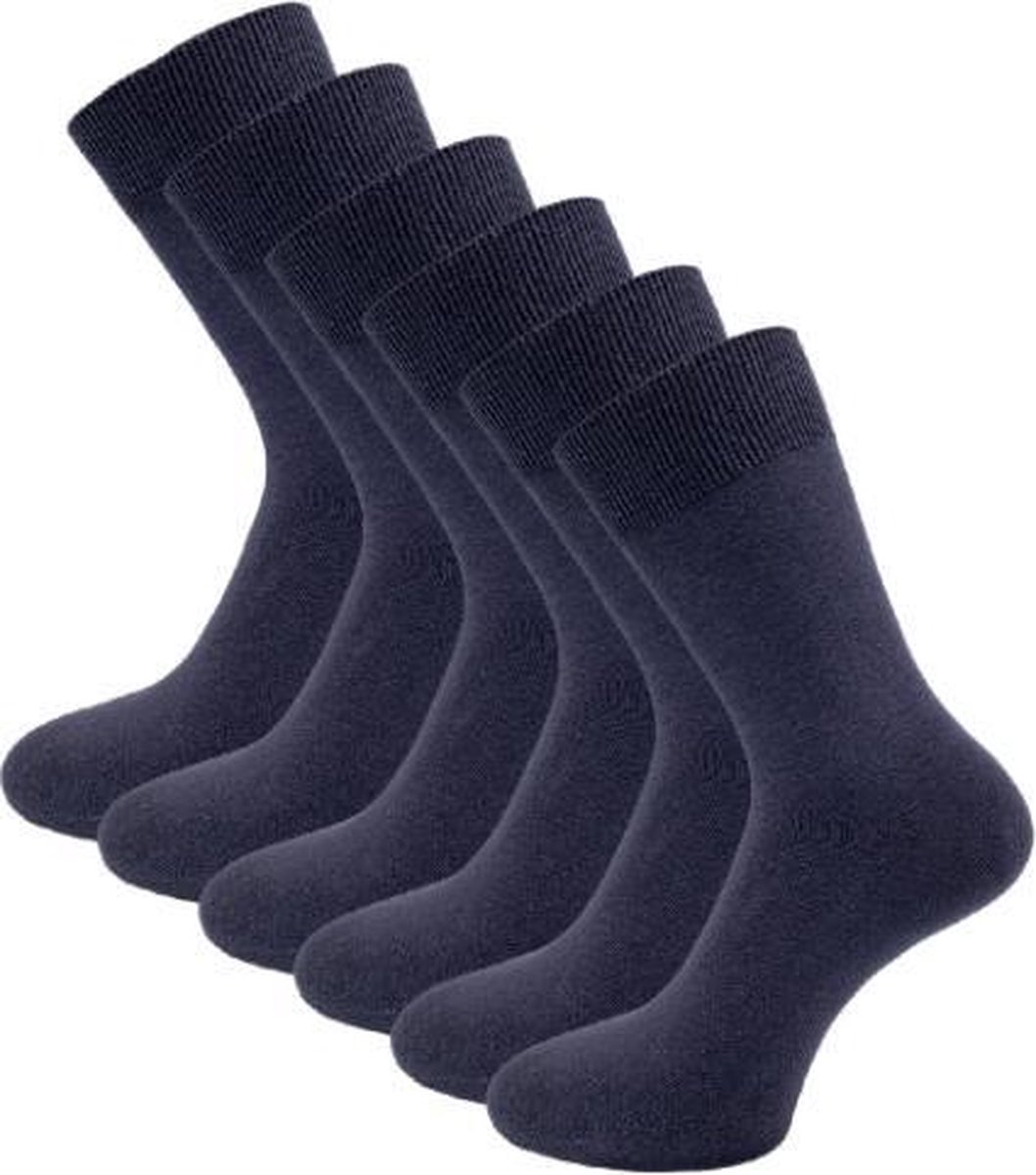 6 paar Bonanza herensokken - First-Class - Naadloos - Antraciet - Maat 39-42