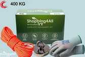 Shopping4All - Expert - Magneetvissen set - Magneetvissen - Vismagneet -  400 KG trekkracht - 10m Touw - Handschoenen - Karabijnhaak