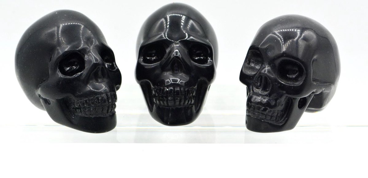 Obsidiaan edelsteen schedel