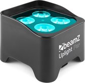Uplighter - BeamZ BBP90 Uplight met 4 x 4W LED's en ingebouwde accu dus overal te gebruiken. Incl. afstandsbediening