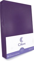 Cillows Premium Jersey Hoeslaken voor Kinderen - 70x160 cm - (tot 20 cm hoogte) - Paars