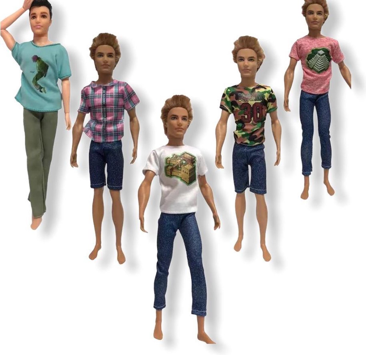 Vêtements pour garçons Barbie - 5 tenues pour poupées - Vêtements de poupée  - Convient... | bol