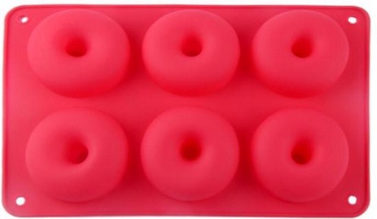 als zuur Schurk Siliconen Donut bakvorm - 6 donuts - Zelf donuts maken - Siliconen vorm  voor bakken -... | bol.com