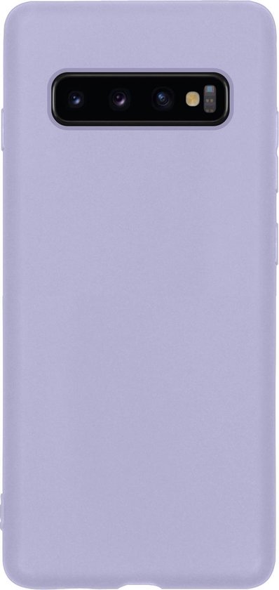 Coque Samsung S10 Avec Protecteur D'écran - Coque Samsung Galaxy S10 - Siliconen Samsung S10 Avec Protecteur D'écran - Lilas