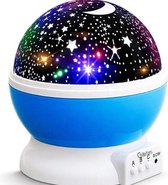 iBello Starry Sky - Lampe de nuit pour chambre d'enfants - Projecteur étoile rotatif - LED - Blauw