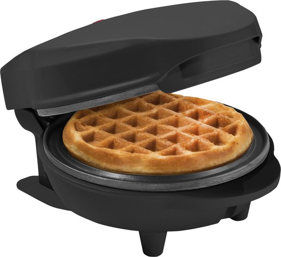Bestron Wafelijzer - AMW500Z - 550W - Mini wafel - Anti aanbaklaag - Zwart