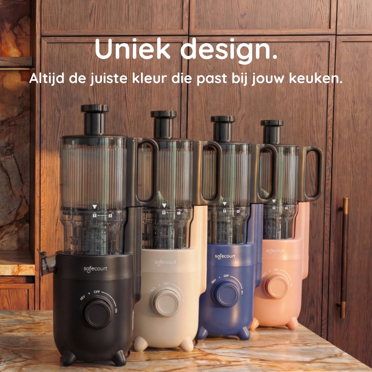 Safecourt Kitchen Slow Juicer - sapcentrifuge Zwart thumbnail 2