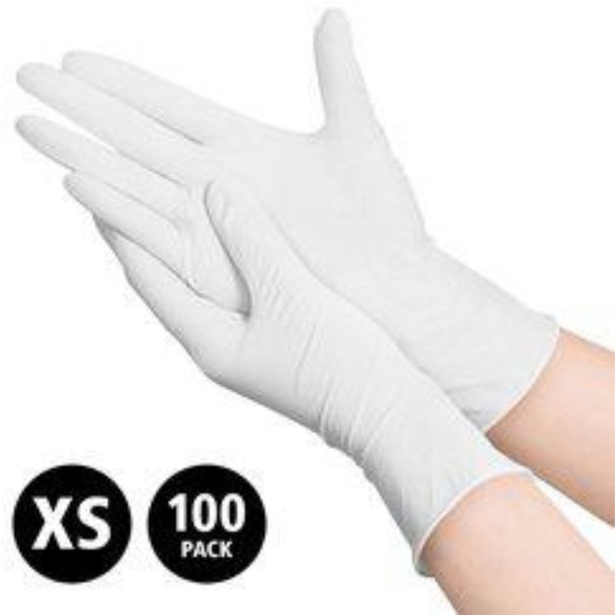 Nitril hanschoenen ongepoederd - Maat XS - Wit - Amabilia - 10x 100 stuks