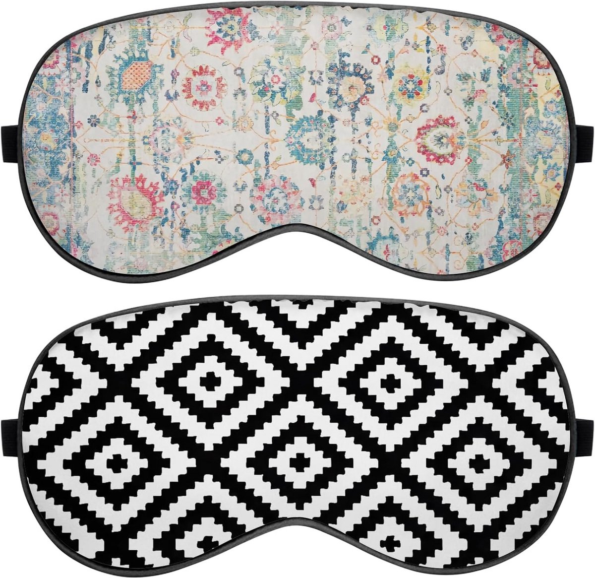 Slaapmasker met Verstelbare Riem - 2 Stuks Zijden Oogmasker voor Comfortabel Slapen en Reizen
