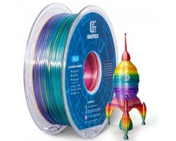 Geeetech PLA Silk+ Rainbow Filament 1.75mm 1kg – Multicolor Silk PLA for 3D Printer – Smooth, Shiny Gradient Finish – Compatible with Bambu, Ender, Prusa, Artillery