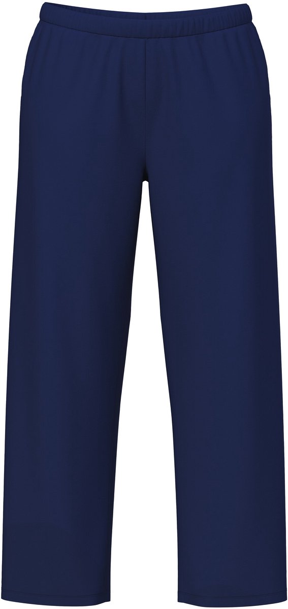 Ulla Popken - Dames - Pyjamabroek effen / harten lange pijpen - Nachtblauw - Maat 42+