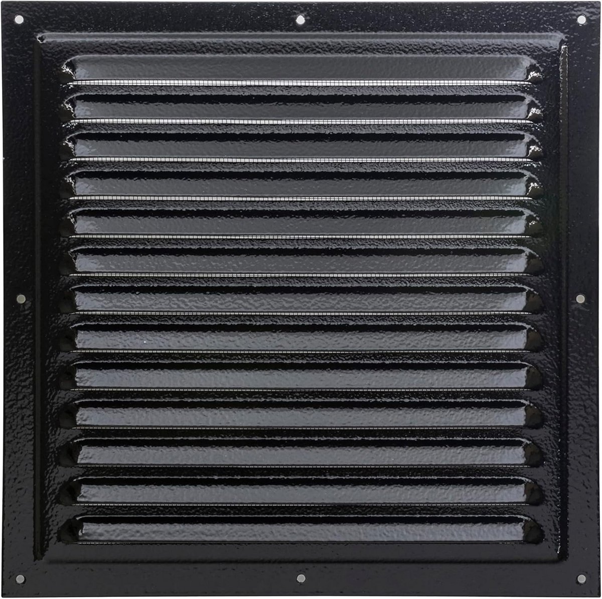 Ventilatierooster 25 x 25 cm - Zwart Metalen Ventilatie