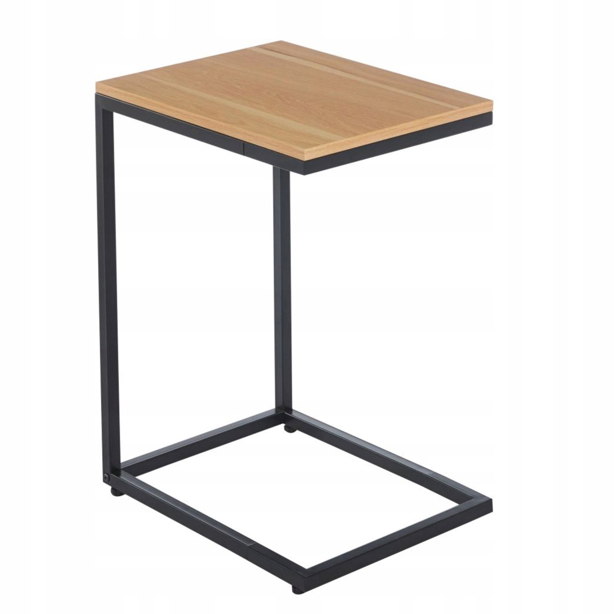 Furnitex L16-FX-serie - Salontafel - Natureleikenlook - Zwart metalen frame - 60 cm hoog