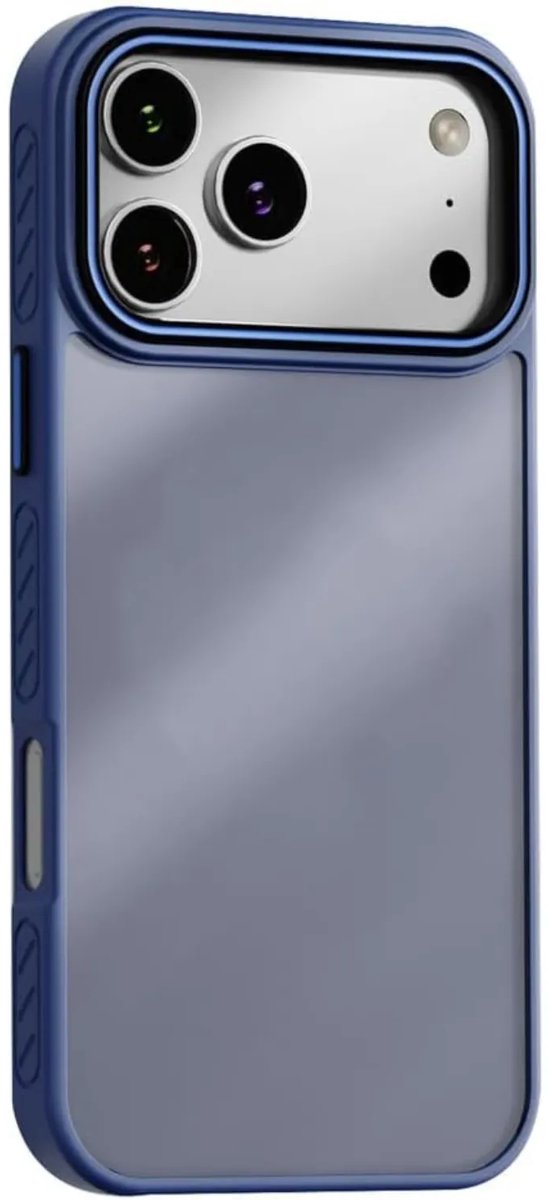 Siliconen Backcover – Schokbestendig – Krasbestendige Bescherming – Slank Design met Perfecte Pasvorm Geschikt voor: iPhone 17 Pro Max Hoesje – Blauw