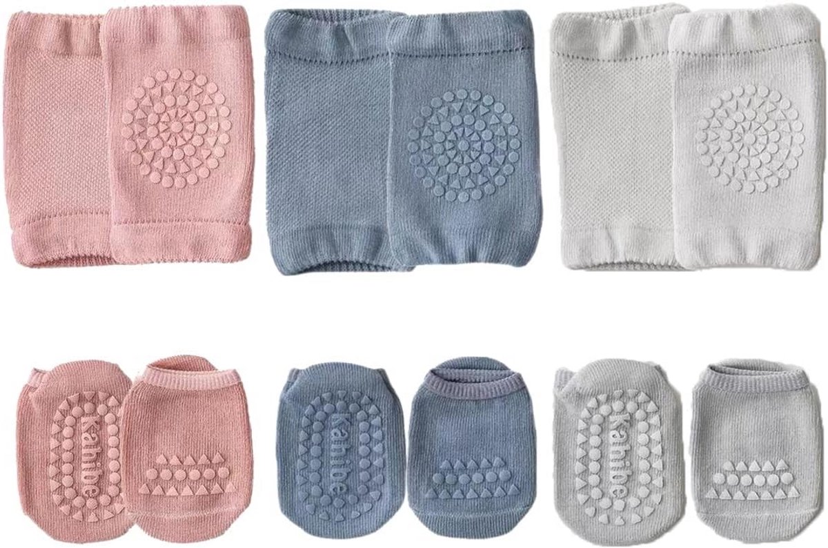 Baby Kniebeschermers en Sokken Set voor 1-3 Jaar - Ademend en Antislip Bescherming voor Baby's