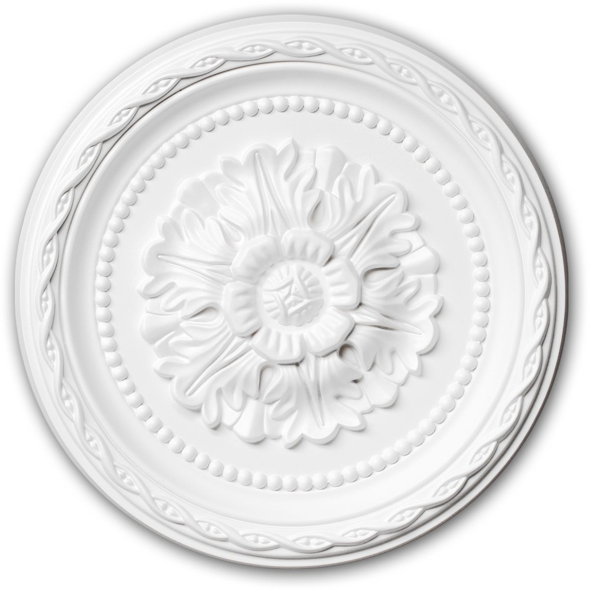 Plafond Rozet 156009 Profhome plafond centrum Sierelement neo-renaissance stijl wit Ø 29,3 cm