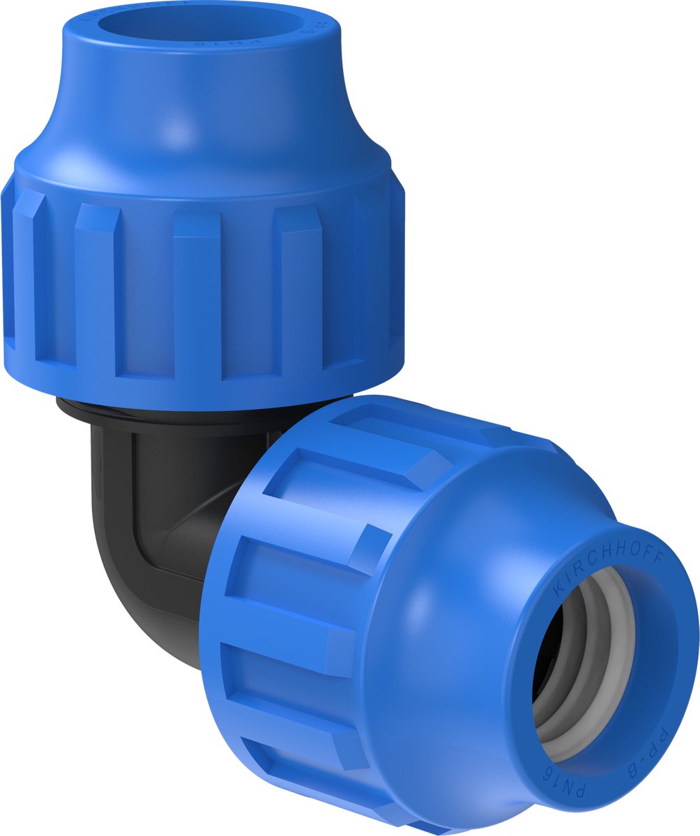 KIRCHHOFF PP knie 90Â°, 20 mm, knelfitting voor tyleen/socarex