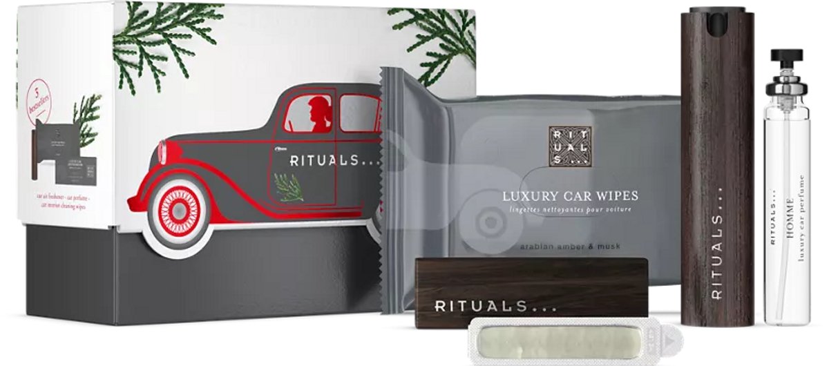 Rituals - Homme Car Giftset - Autoparfum - Autodoekjes - Autogeur - Cadeau voor hem