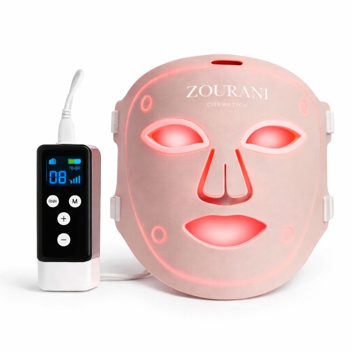 Zourani led masker lichttherapie - Red Light Therapy - Led Face mask - huidverjongingsapparaat gezicht - rood licht therapie - infraroodlicht - collageen masker - koelaccessoire