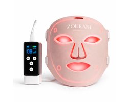 Zourani led masker lichttherapie - Red Light Therapy - Led Face mask - huidverjongingsapparaat gezicht - rood licht therapie - infraroodlicht - collageen masker - koelaccessoire