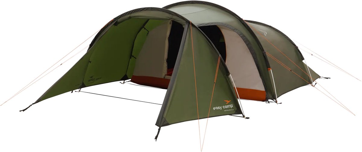 Easy Camp Pasvik 4 Tent 4 Persoons Lichtgewicht Tunnentent Aluminium stokken Groen