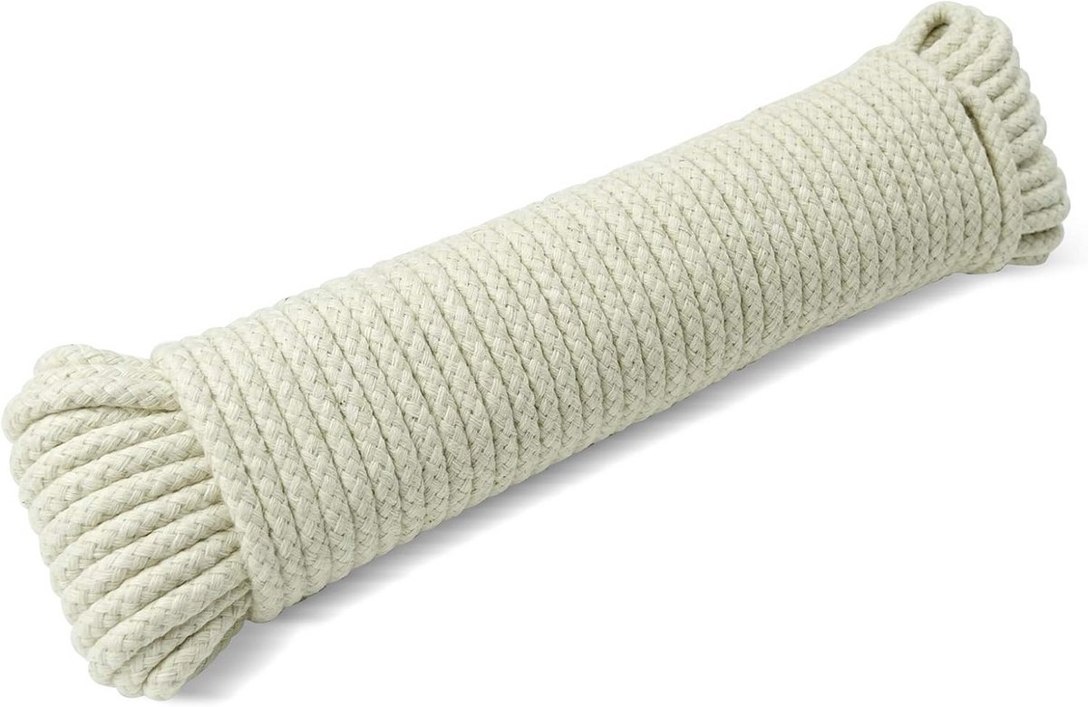 Waslijn Touw Outdoor Kledinglijn Multifunctioneel Gevlochten Katoen 4mm (20M)