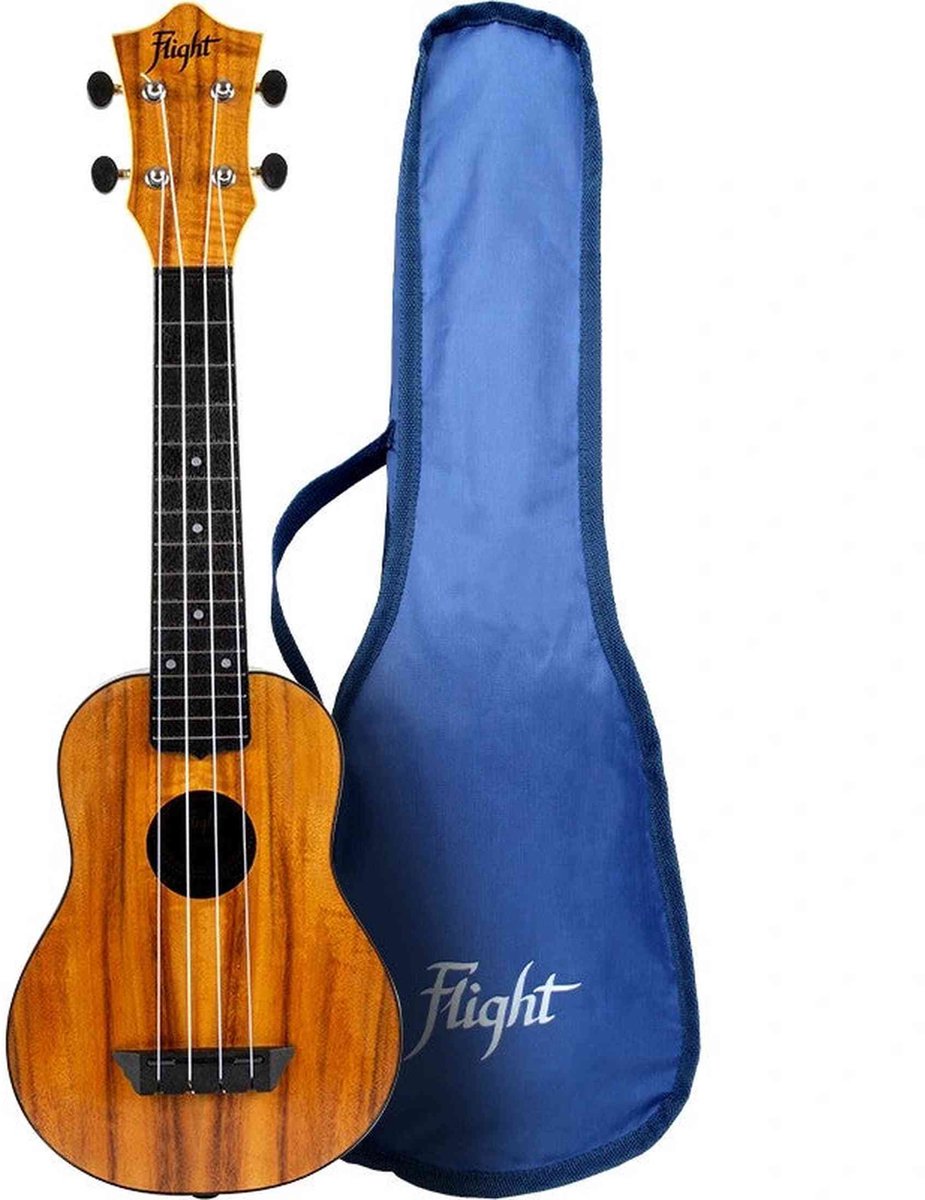 Flight TUS-55 ACACIA Soprano Ukulele met Gelamineerde Acacia Top, ABS Body en Aquila Super Nylgut Snaren